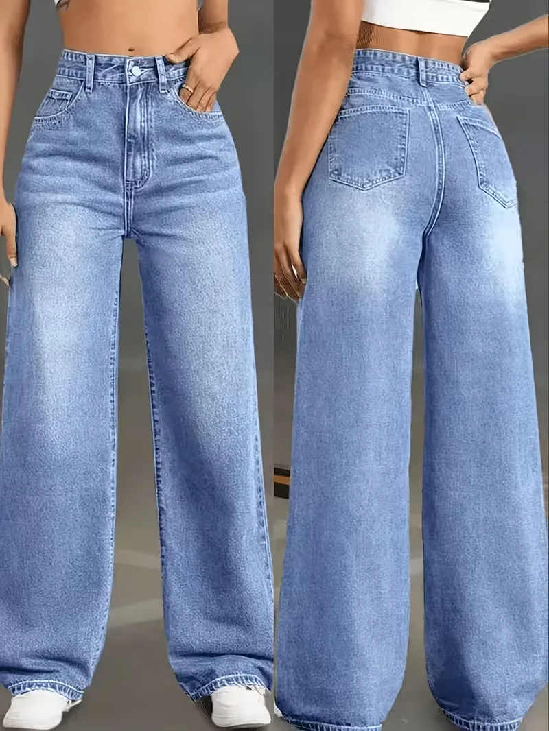 Vintage Wide-Leg Denim Pants