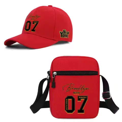 Print Unisex Baseball Cap & Crossbody Bag Set