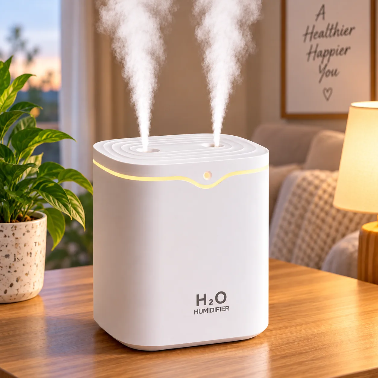 USB Air Humidifier & Essential Oil Diffuser - 2000ml