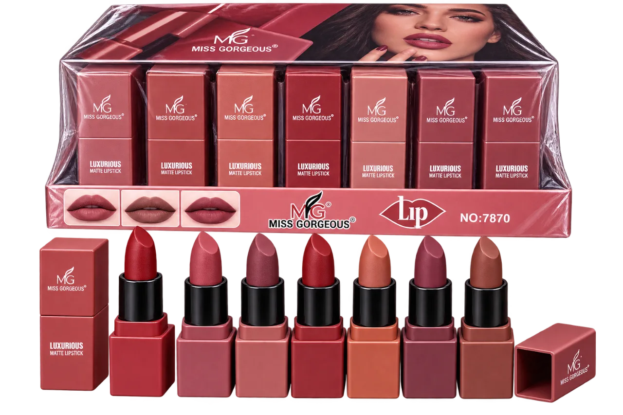 Miss Gorgeous Luxurious Matte Lipstick (6PCS Display Set)